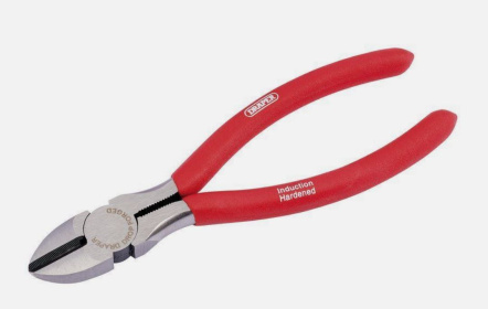 (image for) DRAPER REDLINE DIAGONAL SIDE CUTTER WITH PVC DIPPED HANDLES - 160MM