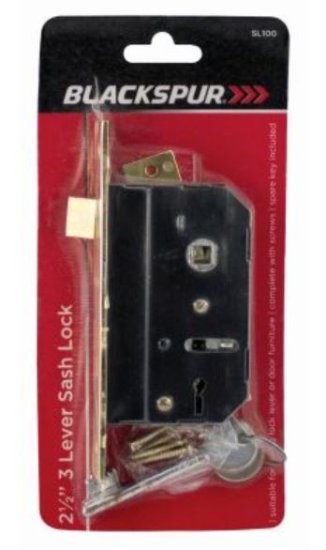 (image for) BLKSPUR 3 LEVER SASH LOCK - 2.5\"