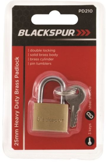 (image for) BLKSPUR BRASS PADLOCK - 25MM