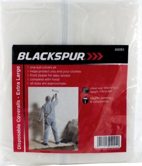 (image for) BLKSPUR DISPOSABLE COVERALLS - XLARGE