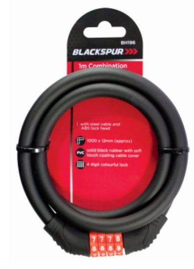 (image for) BLKSPUR BICYCLE LOCK 12MM - 1M