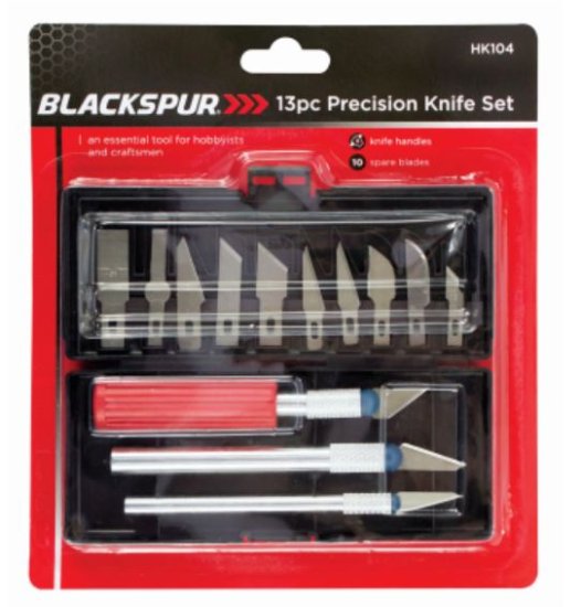 (image for) BLKSPUR PRECISION KNIFE SET 13 - 13PCS