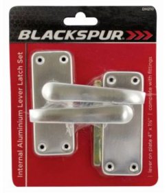 (image for) BLKSPUR ALUMI DOOR LEVER LATCH - 4"X1.5