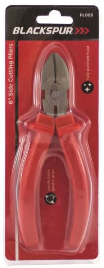 (image for) BLKSPUR PLIERS SIDE CUTTING - 6\"