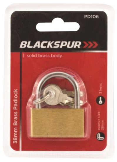 (image for) BLKSPUR BRASS PADLOCK - 38MM