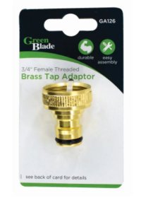 (image for) GREEN BLADE BRASS TAP ADAPTOR - 3/4""R