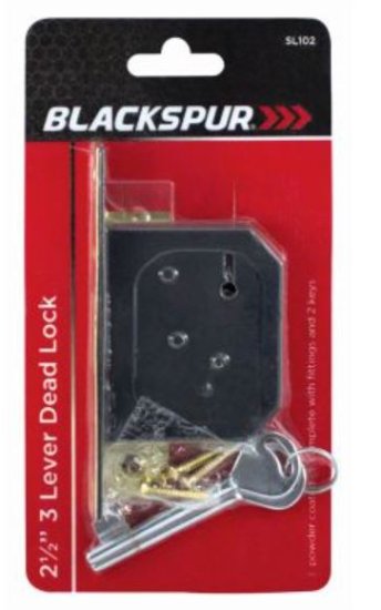 (image for) BLKSPUR 3 LEVER DEAD LOCK - 2.5\"