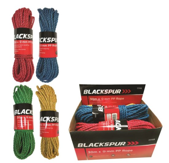 (image for) BLKSPUR POLYPROP ROPE 30MX10MM - 30M