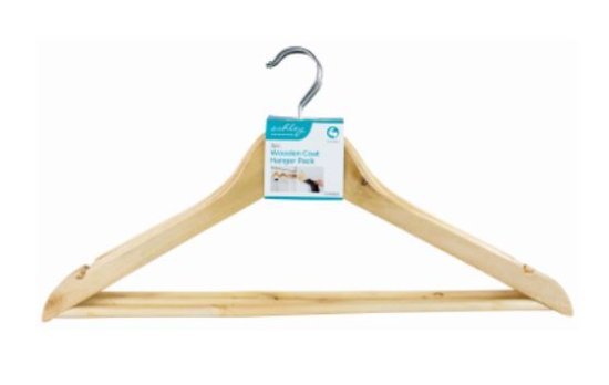 (image for) ASHLEY WOODEN COAT HANGER 3S - STD