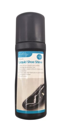 (image for) ASHLEY LIQUID SHOE SHINE BLACK - 75ML