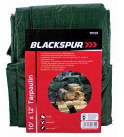 (image for) BLKSPUR TARPAULIN 10'X12'GREEN - 10'X12