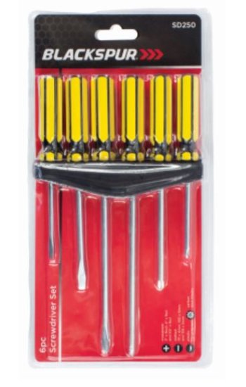 (image for) BLKSPUR SCREWDRIVER SET + RACK - 6PCS