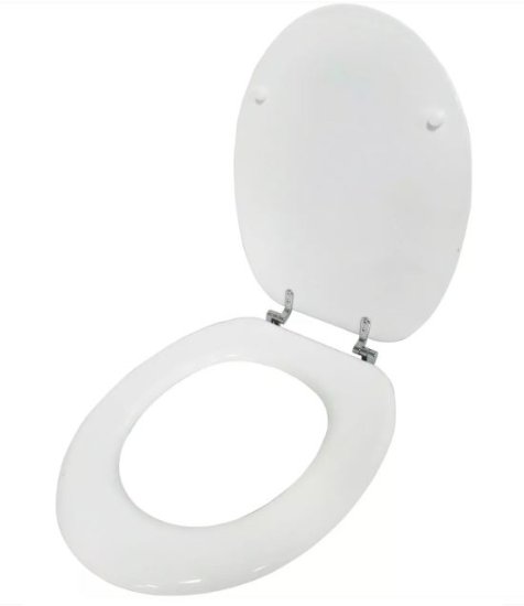 (image for) ASHLEY TOILET SEAT WHITE - 18\"