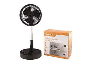 (image for) K/VON CORDLESS TELESC FOLD FAN - STD