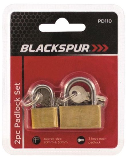 (image for) BLKSPUR PADLOCK SET 20MM+30MM - PD110