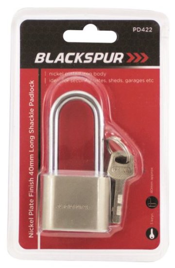 (image for) BLKSPUR PADLOCK NICKEL PLATE - 40MM