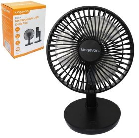 (image for) K/VON DESK FAN RECHAR USB BLK - STD