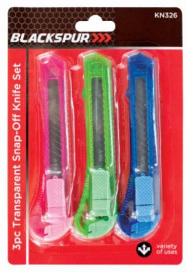 (image for) BLKSPUR 3PC LARGE SNAP KNIFES