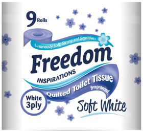 (image for) FREEDOM T/ROLL WHITE 3PLY - 9S
