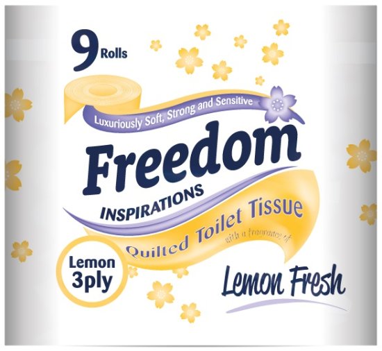 (image for) FREEDOM T/ROLL LEMON 3PLY - 9S