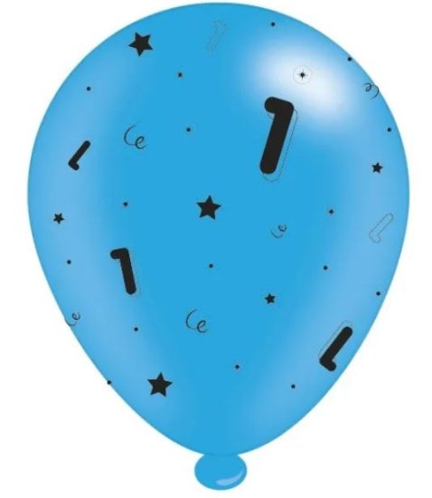 (image for) APAC BALLOON B\'DAY 1 BLUE 8PK - 10\"