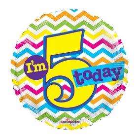 (image for) FOIL BALLOON -I'M '5' TODAY - 18"
