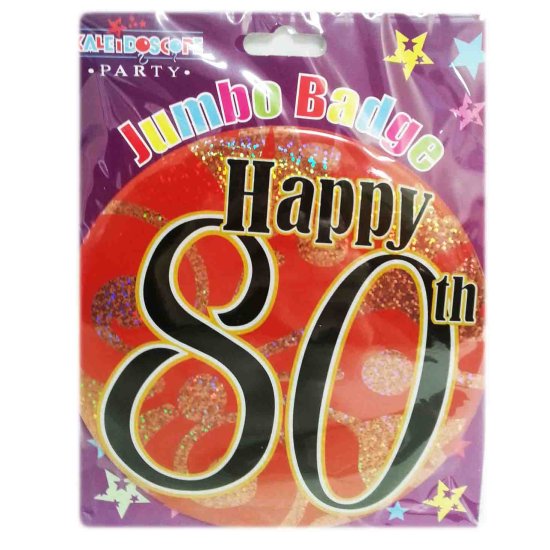 (image for) B/DAY BADGE \'80\' UNISEX JUMBO - 15CM