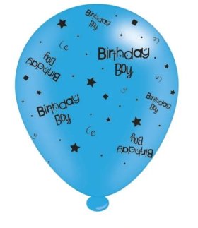 (image for) APAC BALLOON B'DAY BOY 8PK - 10"