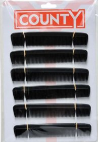 (image for) CTY CARD GENTS POCKET COMB - 6"