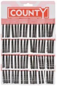 (image for) CTY CARD BLACK HAIRGRIPS - 12S