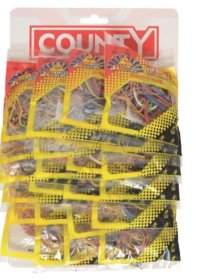(image for) CTY CARD ASSORTED RUBBERBANDS - LS15