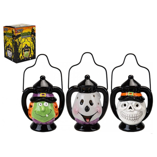 (image for) HALLOWEEN HAUNTED HOUSE LIGHT UP LANTERN ASSORTED - STD