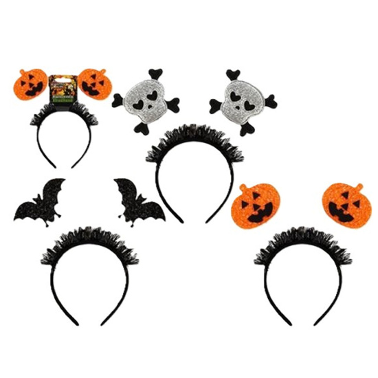 (image for) PMS HALLOWEEN GLITTER HEADBAND ASSORTED - STD