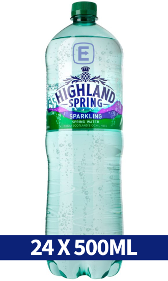 (image for) HIGHLAND SPARKLING WATER GREEN - 500ML/24 PACK