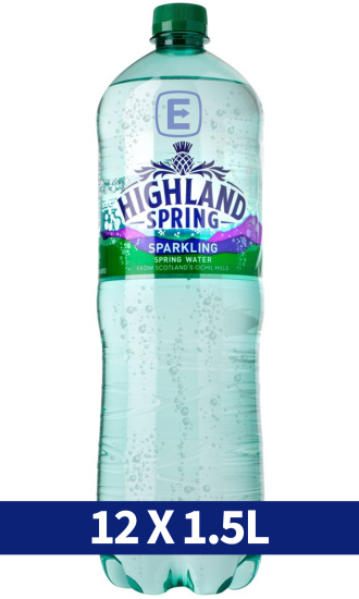 (image for) HIGHLAND SPARKLING WATER GREEN - 1.5L/12 PACK