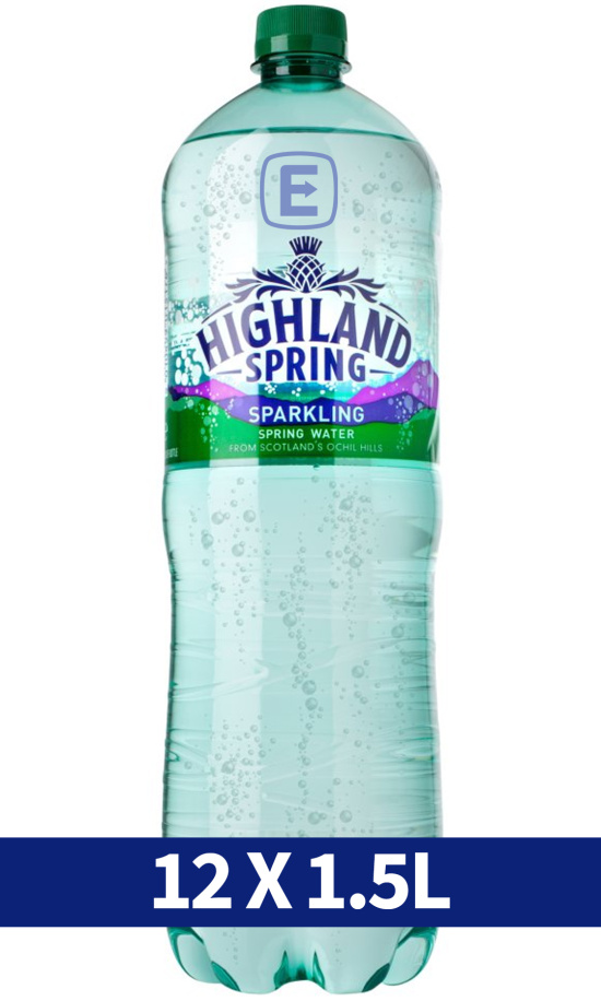 (image for) HIGHLAND SPARKLING WATER GREEN - 1.5L/12 PACK