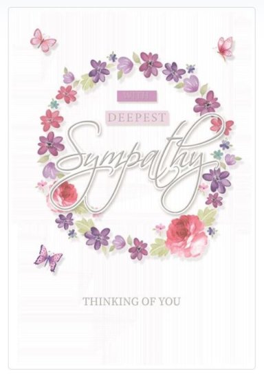 (image for) SEL CARD SYMPATHY THINKING YOU - STD