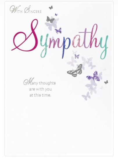 (image for) SEL CARD WITH SINCERE SYMPATHY - STD