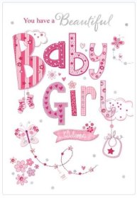 (image for) SEL CARD BEAUTIFUL BABY GIRL - STD