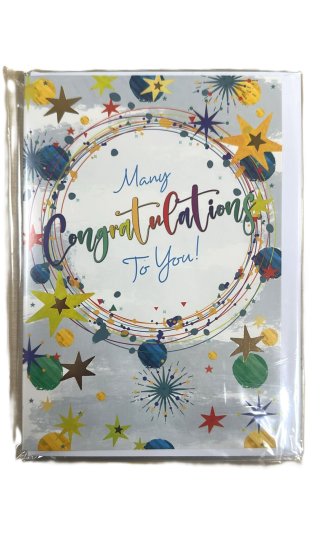 (image for) SEL CARD MANY CONGRATULATIONS - STD 
