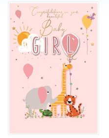 (image for) SEL CARD ON YOUR BABY GIRL - STD