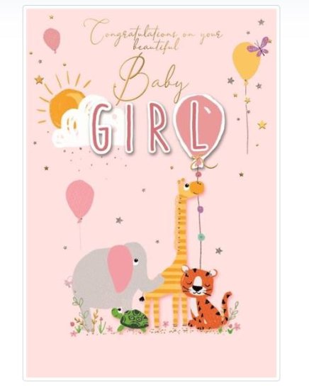 (image for) SEL CARD ON YOUR BABY GIRL - STD 