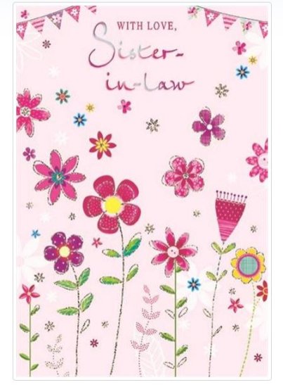 (image for) SEL CARD - SISTER-IN-LAW - STD 