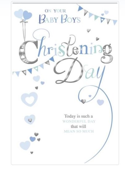 (image for) SEL CARD CHRISTENING DAY BOY - STD 