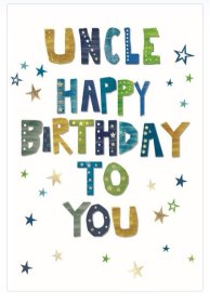 (image for) SEL B/DAY CARD- UNCLE - STD