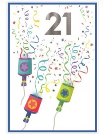(image for) SEL B/DAY CARD- AGE 21 - STD