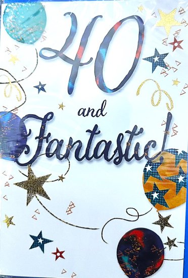 (image for) SEL B/DAY CARD- AGE 40 (M) - STD 