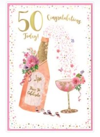 (image for) SEL B/DAY CARD-AGE50 FEMALE - LARGE