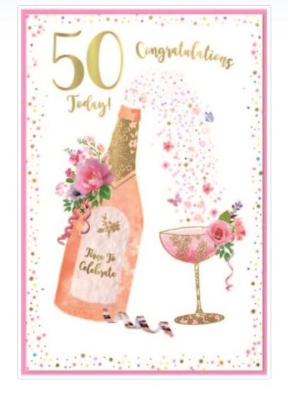 SEL B/DAY CARD-AGE50 FEMALE - LARGE - LARGE (image for) SEL B/DAY CARD-AGE50 FEMALE - LARGE - LARGE