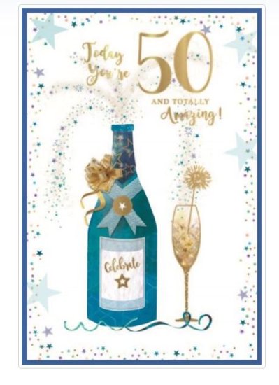 SEL B/DAY CARD-AGE50 MALE - LARGE - LARGE (image for) SEL B/DAY CARD-AGE50 MALE - LARGE - LARGE